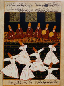16thc. dancing Sufi dervishes