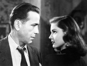 Humphrey Bogart and Lauren Bacall in The Big Sleep