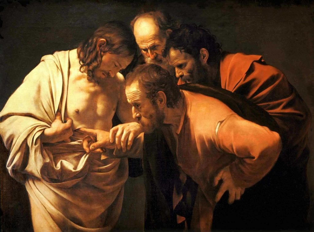 7. "The Incredulity of Saint Thomas" by Caravaggio - wide 4