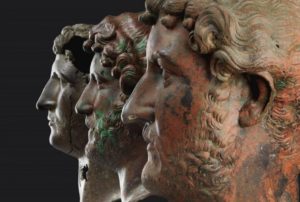 Three heads of Hadrian