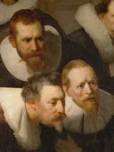 Details from Rembrandt's The Anatomy Lesson of Dr. Nicolaes Tulp