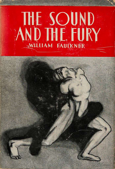 The cover of the 1929 first edition of The Sound and the Fury. A public domain image.