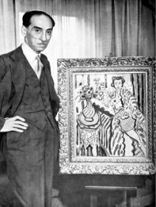 Photograph of Paul Rosenberg with a painting by Henri Matisse